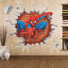 Load image into Gallery viewer, 3D Hole Famous Spiderman Wall Stickers