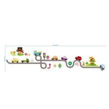 Load image into Gallery viewer, Cartoon Cars Highway Track Wall Stickers For Kids Rooms