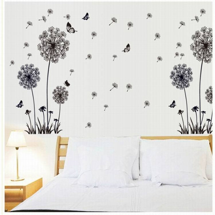 Butterfly Flying In Dandelion Bedroom Stickers