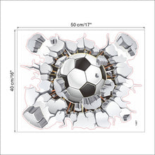 Load image into Gallery viewer, Broken Wall Football 3D Vivid Wall Stickers