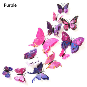 3D Double layer Butterfly Wall Sticker