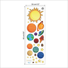Load image into Gallery viewer, Solar System Cartoon Wall Stickers
