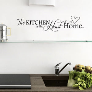 The Kitchen Is Heart Of The Home Letter Pattern Wall Sticker