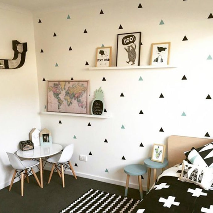 Baby Boy Room Little Triangles Wall Sticker For Kids Room